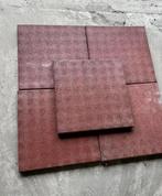 Rubberen tegels 50x50x4 7 stuks rood, Ophalen, Overige typen, Rubber, Zo goed als nieuw