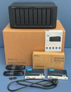 Synology DS1821+ 112TB HDDs 2x10Gbit NIC 2x500GB SSD 8GB mem, Computers en Software, NAS, Ophalen of Verzenden, Zo goed als nieuw