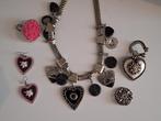 Dirndl ketting oorbellen clip hanger oktoberfeest, Ophalen, Gebruikt, Zilver, Overige materialen
