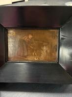 Oud schilderij met huiselijke scène, Antiek en Kunst, Kunst | Schilderijen | Klassiek, Ophalen