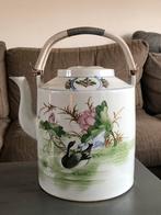 Grote 5 liter Chinese theepot decor zwanen, Antiek en Kunst, Antiek | Porselein, Ophalen of Verzenden