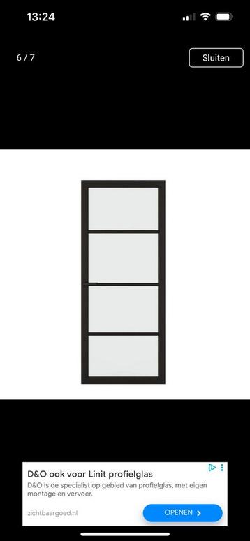 Staallook opdek deur 2,58x 92.6 cm li dr nieuw in vetpakking beschikbaar voor biedingen