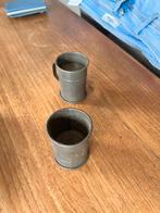 Antieke Tinnen Mini Bekertjes Set, Ophalen of Verzenden