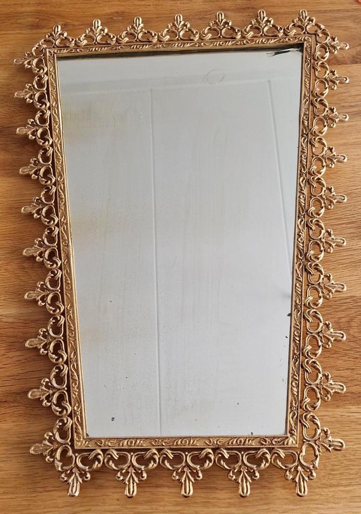 Antieke Franse vergulde wandspiegel 55cm zwaarspiegel goud, Huis en Inrichting, Woonaccessoires | Spiegels, Gebruikt, Minder dan 50 cm