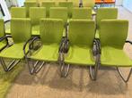 13x Arend groen vergader/eetkamerstoelen stapelbaar, Ophalen, Gebruikt, Overige kleuren, Stof