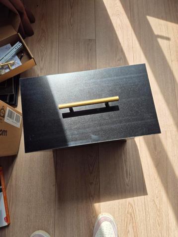 2 Nachtkastjes Zwart met Goud