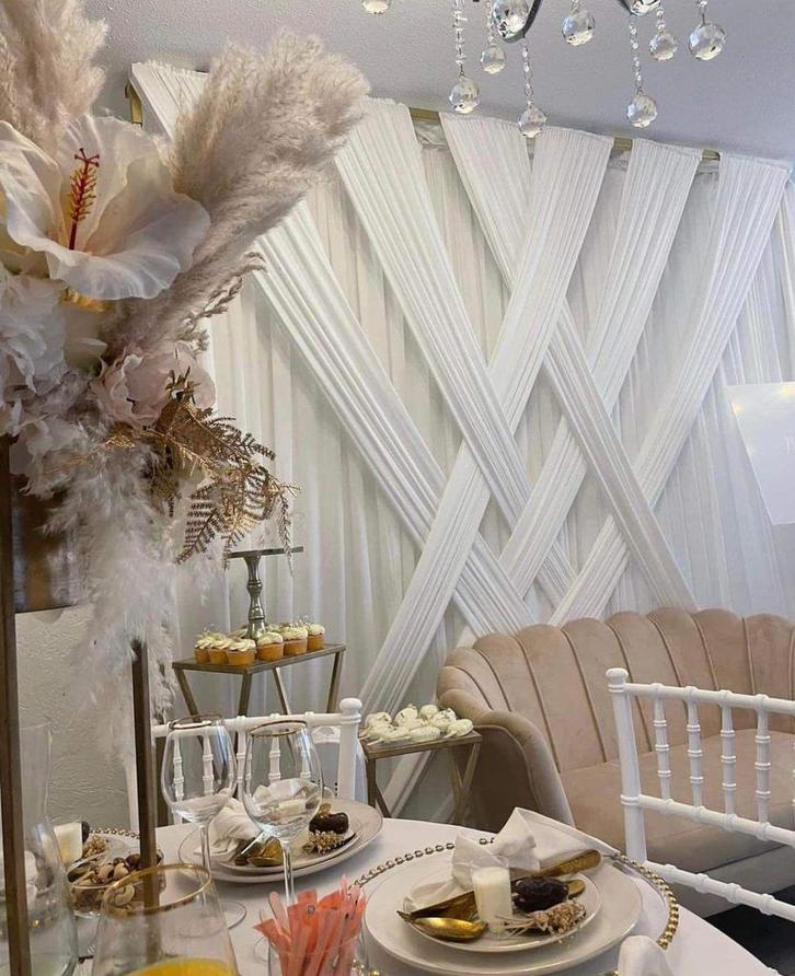 TAFEL DECORATIE STOELEN VERHUUR, Hobby en Vrije tijd, Feestartikelen | Verhuur, Nieuw, Ophalen of Verzenden