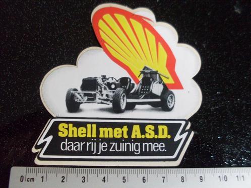 sticker shell met asd daar rij je zuinig mee logo karten, Verzamelen, Stickers, Zo goed als nieuw, Merk, Verzenden