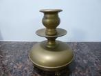 antieke kaarsenhouder koper op pootjes. kandelaar 1 kaars, Verzenden, Koper