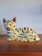 Papier maché gele liggende poes/kat uit Peru, Ophalen of Verzenden, Zo goed als nieuw, Dier