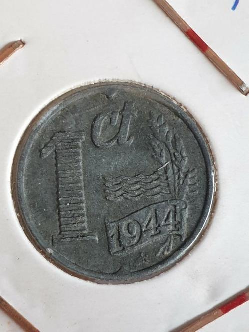 1 cent 1944 zink nr.3 (04), Postzegels en Munten, Munten | Nederland, 1 cent, Koningin Wilhelmina, Ophalen of Verzenden