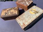 3 blikken sigarendoos, Ophalen of Verzenden, Gebruikt, Tabaksdoos of Verpakking
