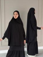 Khimar met kin bedekking en met mouwen, hijab, jalaba,jilbab, Kleding | Dames, Ophalen of Verzenden, Zo goed als nieuw, Zwart