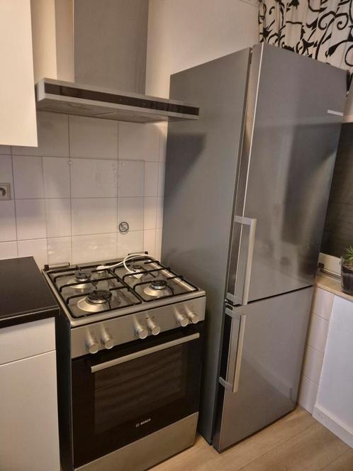 Fornuis met oven en afzuigkap, plus koel-vries combinatie, Witgoed en Apparatuur, Fornuizen, Zo goed als nieuw, Vrijstaand, Gas