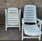 TUINSTOELEN,Wit,Flair,Kunststof,Zomer,camping,Tui,Gazon, Tuin en Terras, Tuinstoelen, Ophalen, Gebruikt, Kunststof, Verstelbaar