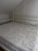 Witte stalen bed, Huis en Inrichting, Slaapkamer | Bedden, 80 cm, Gebruikt, Metaal, Wit
