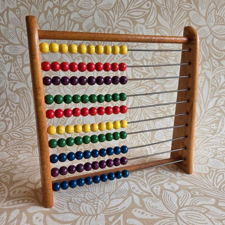 Vintage houten telraam/ abacus, Kinderen en Baby's, Speelgoed | Houten speelgoed, Zo goed als nieuw, Overige typen, Ophalen of Verzenden
