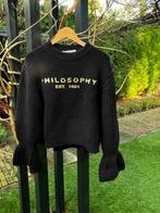 PHILOSOPHY zwarte trui met gouden print mt L SALE-TIEN Insta, Gedragen, Ophalen of Verzenden, Philosophy, Zwart