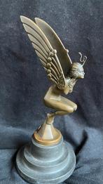 Bronzen naakte dame (automascotte ?) M.Bonnot zuiver brons, Ophalen of Verzenden