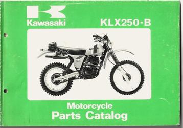 Kawasaki KLX250 B parts catalog (1852z) beschikbaar voor biedingen
