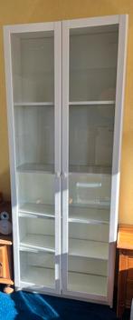 Boekenkast met glazen deuren, Huis en Inrichting, Kasten | Boekenkasten, Ophalen, 50 tot 100 cm, 150 tot 200 cm, 25 tot 50 cm