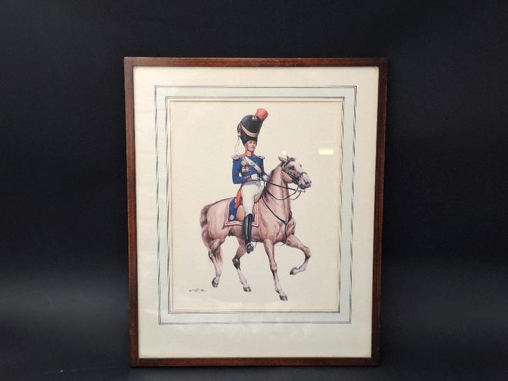 oud schilderij print, jaren 60, Antiek en Kunst, Curiosa en Brocante, Ophalen of Verzenden