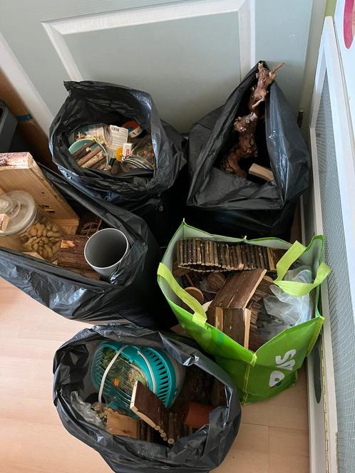 5 zakken vol met hamster spullen, Dieren en Toebehoren, Knaagdieren en Konijnen | Toebehoren, Zo goed als nieuw, Overige typen