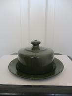 Emaille botervloot, groen met gouden bies, Ophalen of Verzenden