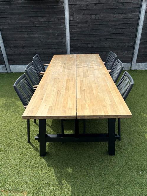 Ikea Skogsta tafel. Santika eettafel tuinstoel, Tuin en Terras, Tuintafels, Zo goed als nieuw, Rechthoekig, Hout, Ophalen