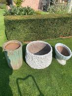 Drie potten, Tuin en Terras, Bloempotten, Ophalen, Gebruikt