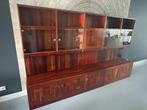 Vintage (rosewood) modular wall cabinet - late 60’s, Huis en Inrichting, Ophalen, Gebruikt, Glas, Met deur(en)
