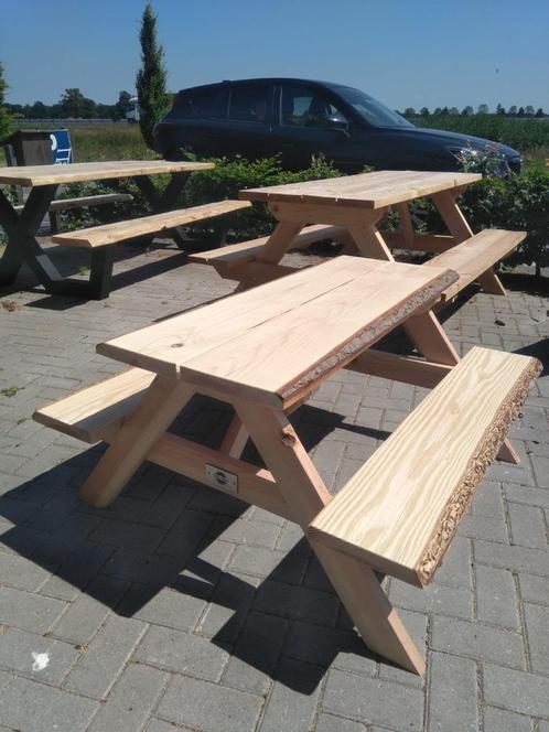 Picknicktafel, Tuin en Terras, Picknicktafels, Nieuw, Rechthoekig, Hout, Ophalen