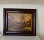 schilderij op doek, landschap, gesigneerd, Ophalen of Verzenden