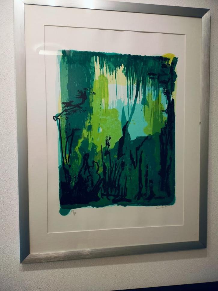 Carry Tefsen Actrice Green Forrest Zeefdruk, Antiek en Kunst, Kunst | Litho's en Zeefdrukken, Ophalen of Verzenden