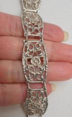 Zilveren mooie Art Nouveau armband gesigneerd nr.1389, Verzenden, Zilver, Armband