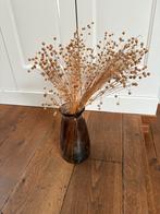 Vaas met droogboeket, Huis en Inrichting, Woonaccessoires | Vazen, Ophalen, Glas, Minder dan 50 cm
