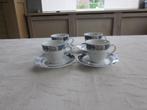 D.E Graf von Henneberg 4 porselein kop D7,5x6,5 en schotels, Huis en Inrichting, Keuken | Servies, Ophalen of Verzenden, Zo goed als nieuw