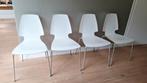 4 Witte Ikea Stoelen, Huis en Inrichting, Stoelen, Ophalen, Gebruikt, Wit, Vier