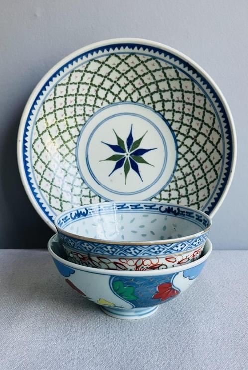 Diverse kommen schalen lepels Chinees aardewerk vintage MCM, Antiek en Kunst, Antiek | Keramiek en Aardewerk, Ophalen of Verzenden