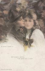 MEISJE KUS TEKN REINTHAL BEGIN 1900 ZEER MOOIE KAART KH251, Ophalen of Verzenden, Voor 1920, Ongelopen, Overige thema's