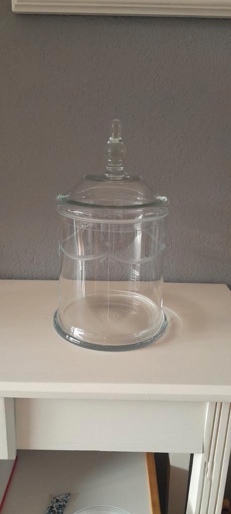 mondgeblazen glazen stolppot, Verzamelen, Glas en Borrelglaasjes, Zo goed als nieuw, Overige typen, Ophalen