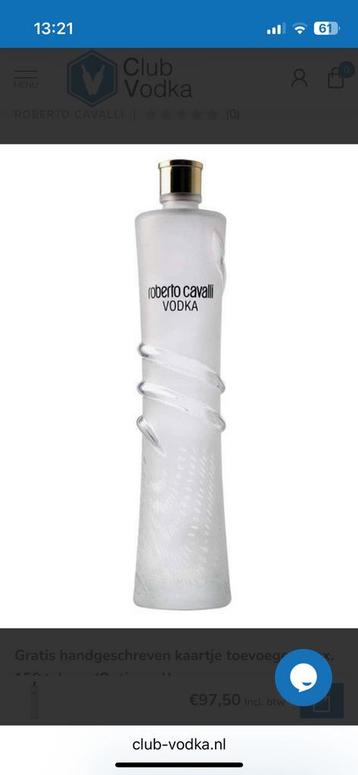 Roberto cavalhi vodca 1,5ltr beschikbaar voor biedingen