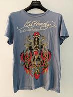 Ed Hardy t-shirt maat S, Blauw, Gedragen, Maat 46 (S) of kleiner, Ed Hardy