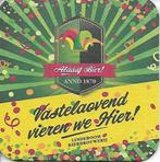 Vastelaovend vieren we hier ! - Lindeboom, Verzamelen, Biermerken, Ophalen of Verzenden, Zo goed als nieuw, Viltje(s), Overige merken