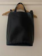Ganni leren tas zwart | Banner medium shopper, Verzenden, Zo goed als nieuw, Zwart, Shopper