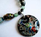 Mooie handgemaakte kralen Murano glas ketting Italy, Ophalen, Zo goed als nieuw, Overige materialen, Met hanger