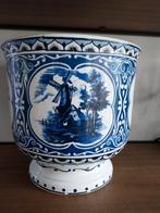 Grote delfs blauwe bloempot, Antiek en Kunst, Ophalen of Verzenden