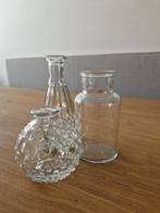 Glazen vaasjes (bruiloft decoratie), Minder dan 50 cm, Glas, Zo goed als nieuw, Ophalen
