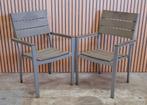 13 x Aluminium composiet terrasstoelen terras stoelen horeca, Ophalen of Verzenden, Zo goed als nieuw, Zwart, Vijf, Zes of meer stoelen