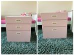 2 Ikea Stuva Fritids roze ladekasten, 50 tot 70 cm, Zo goed als nieuw, Ophalen, Minder dan 90 cm
